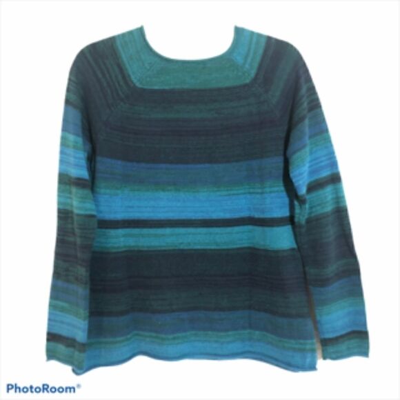 Eddie Bauer Striped Color Block  Sweater. Size M. - Picture 4 of 4